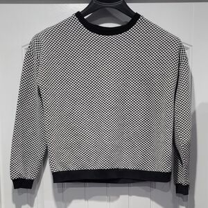 Black and White Checker Patterned Women's Sweater By Forever 21